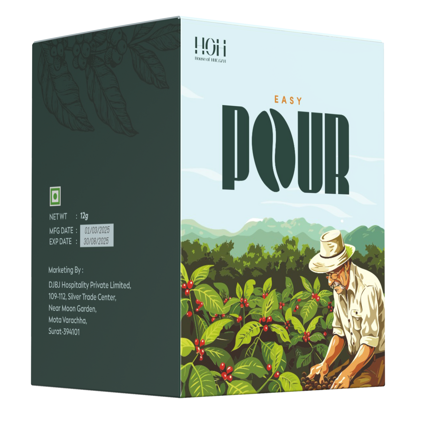 House Of Huegah Medium Roast,100% Arabica Coffee Drip Bags | Just Add Hot Water, Easy & Quick Coffee | Ratnagiri Naurals, Ground Coffee